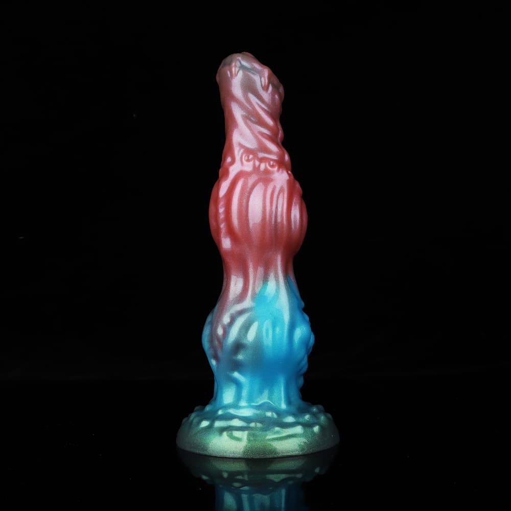 Knotdildo Dog Rainbow Electric Vibrating Dildo – Silicone Fantasy Toy