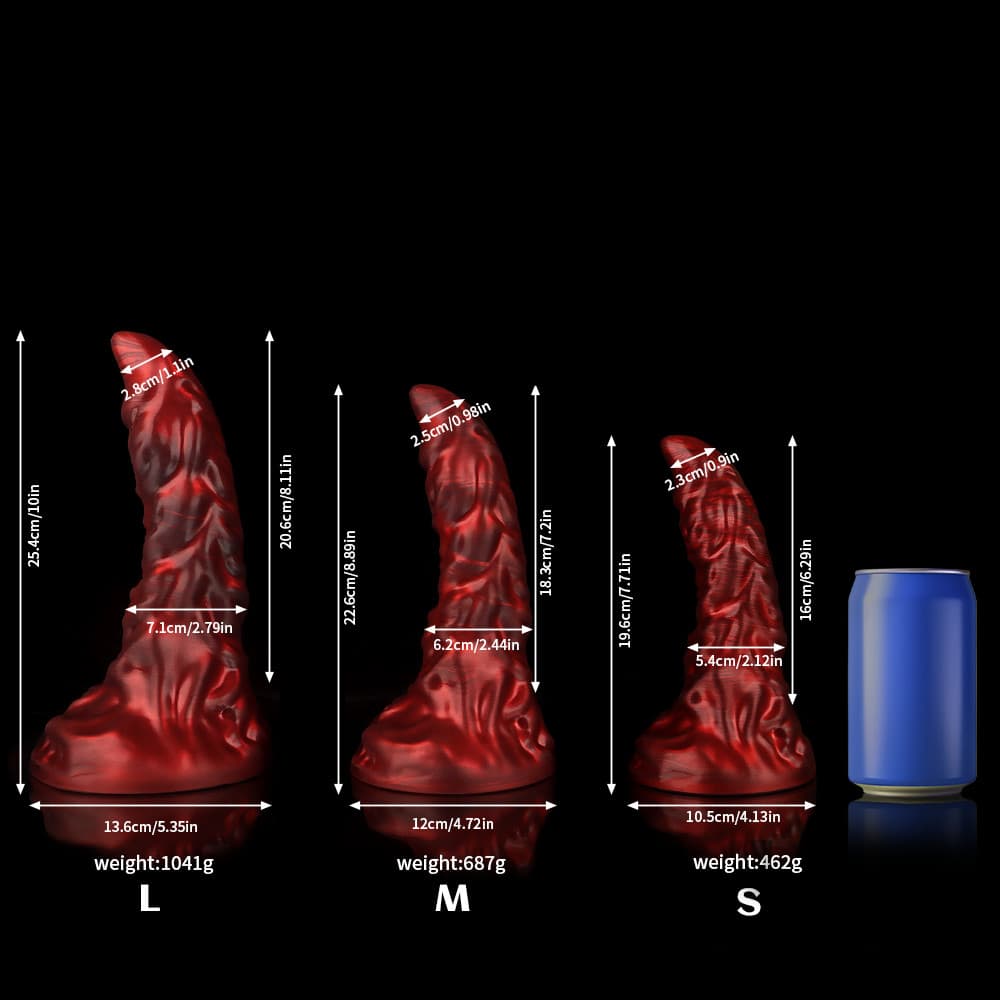 Knotdildo Scorpio Crimson Fantasy Silicone Dildo – Realistic Textured Pleasure Toy