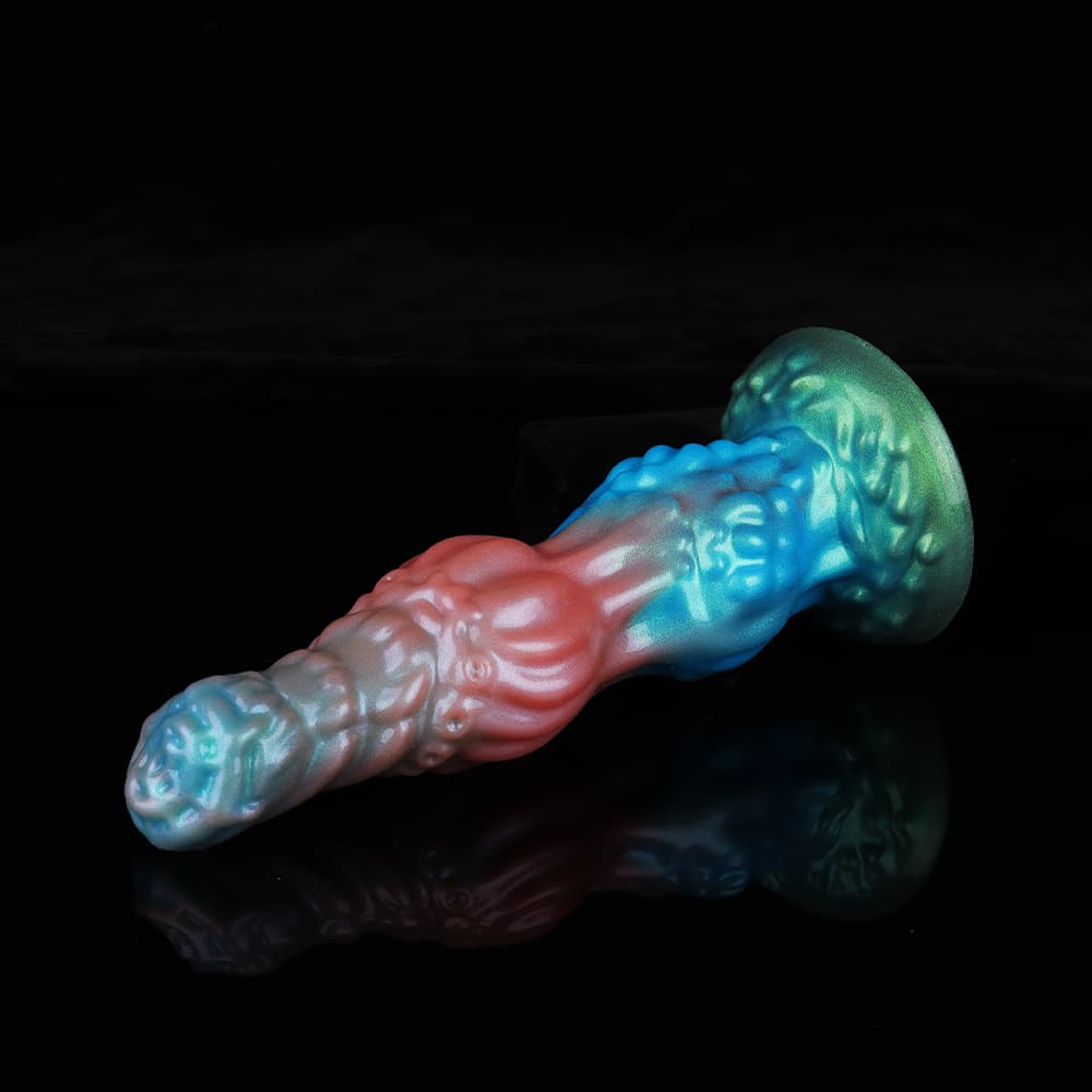Knotdildo Dog Rainbow Electric Vibrating Dildo – Silicone Fantasy Toy
