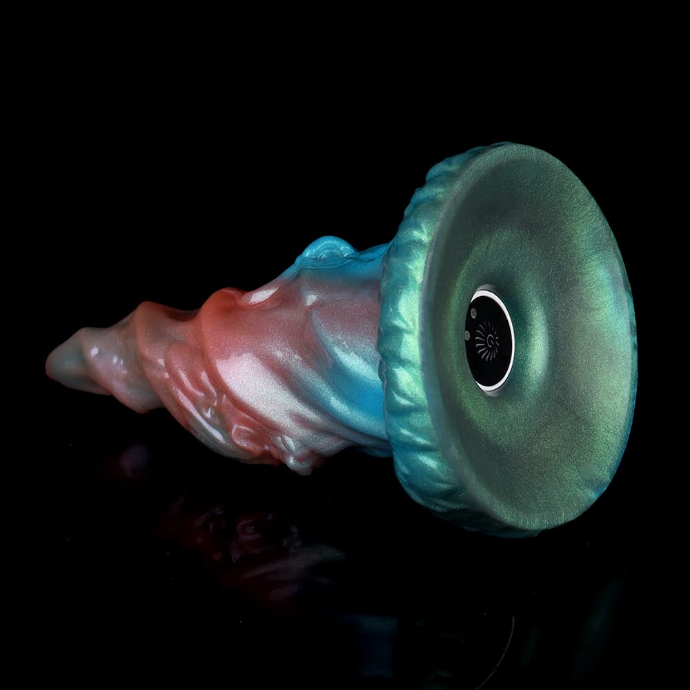 Knotdildo Bullhorn Rainbow Electric Vibrating Dildo – Silicone Toy