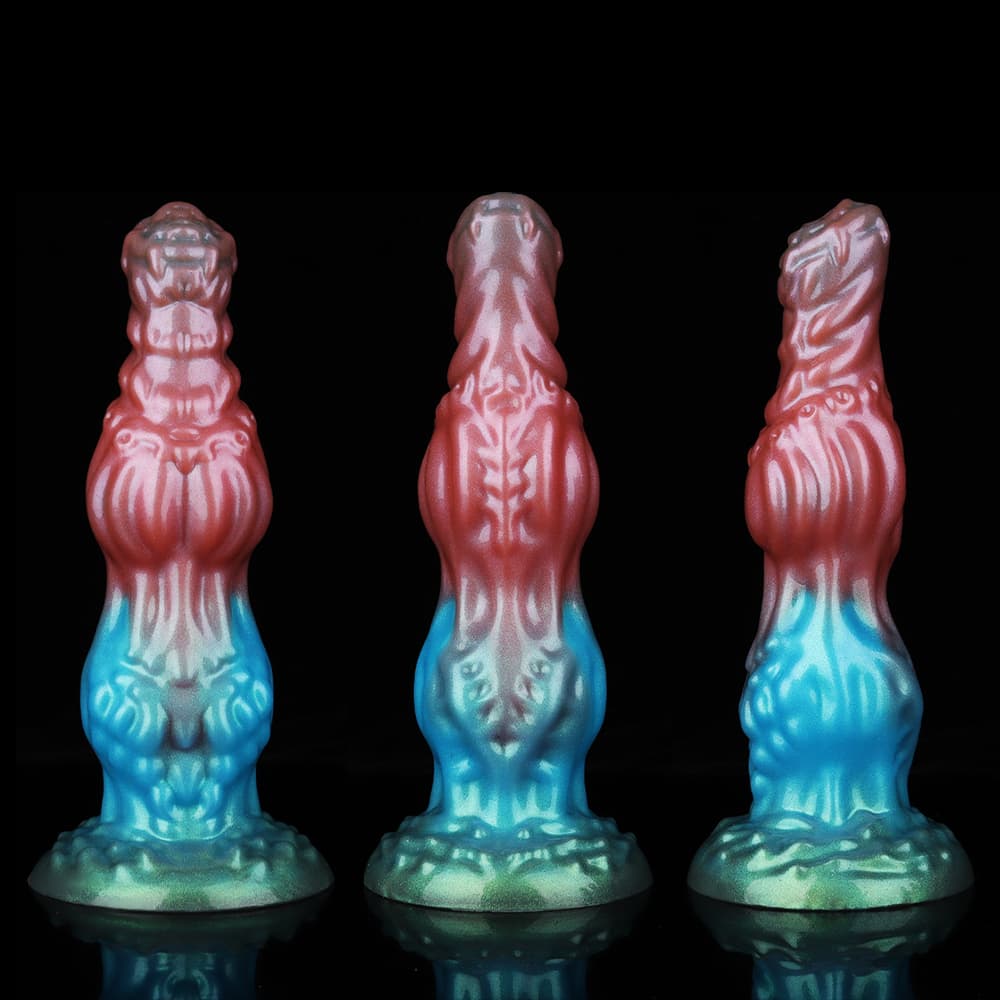 Knotdildo Dog Rainbow Electric Vibrating Dildo – Silicone Fantasy Toy