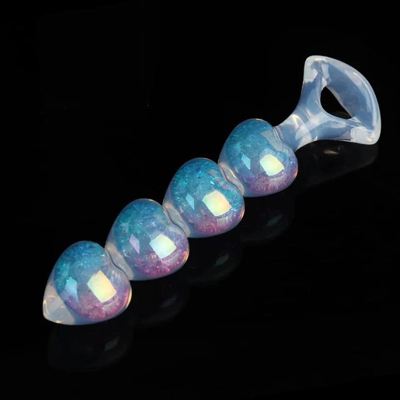 Knotdildo Crystal Silicone Plug with Heart Design – 3 Color Options
