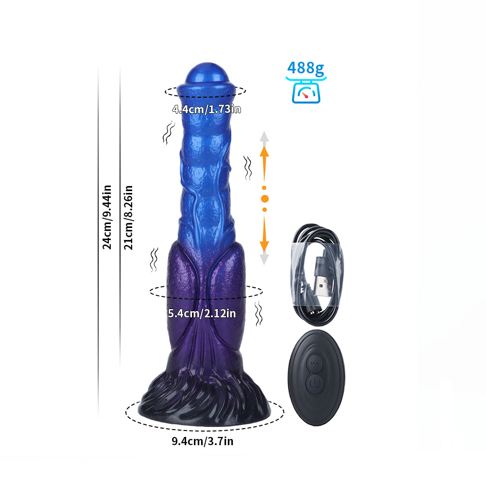 Horse Blue Purple Thrusting Dildo
