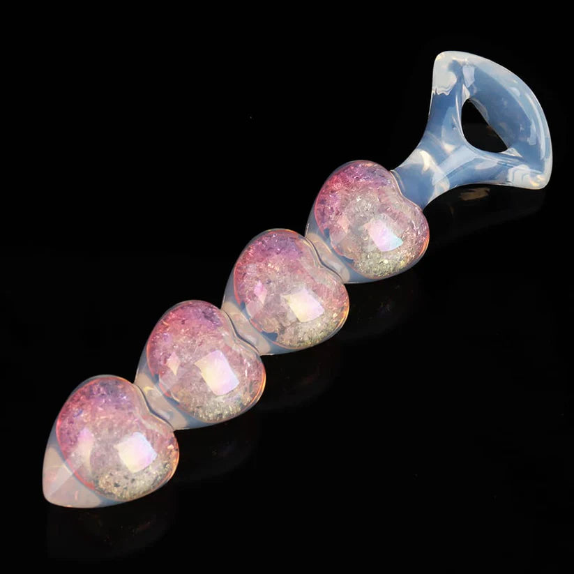 Knotdildo Crystal Silicone Plug with Heart Design – 3 Color Options