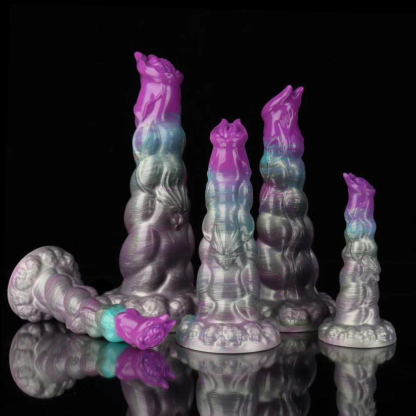 Knotdildo Sphinx Gradient Purple Dildo – Fantasy Textured Adult Silicone Toy