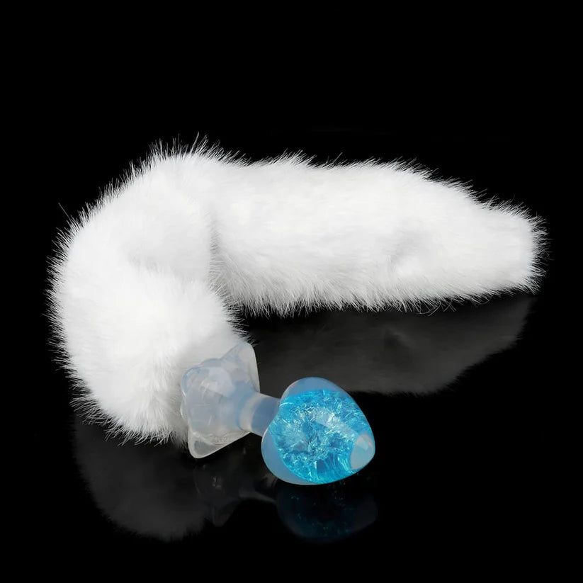 Knotdildo Peach Crystal Butt Plug – Elegant Design with Optional Accessories