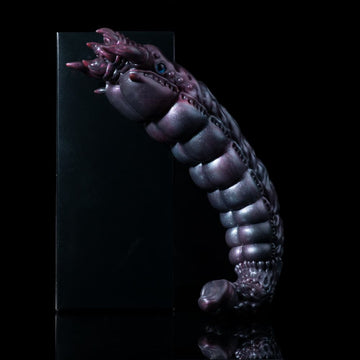 Knotdildo Dark Long Worm Male Masturbator – Realistic Soft Sleeve Toy