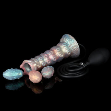 Knotdildo Dennis Colorful Inflatable Ovipositor Dildo (3 Eggs)