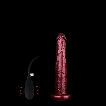Knotdildo Burgundy Inflatable Dildo Wand – Adjustable Size Adult Toy with Soft, Realistic Feel