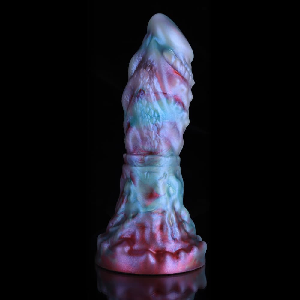 Knotdildo Capricorn Blue Purple Gradient Silicone Dildo – Fantasy Textured Pleasure Toy
