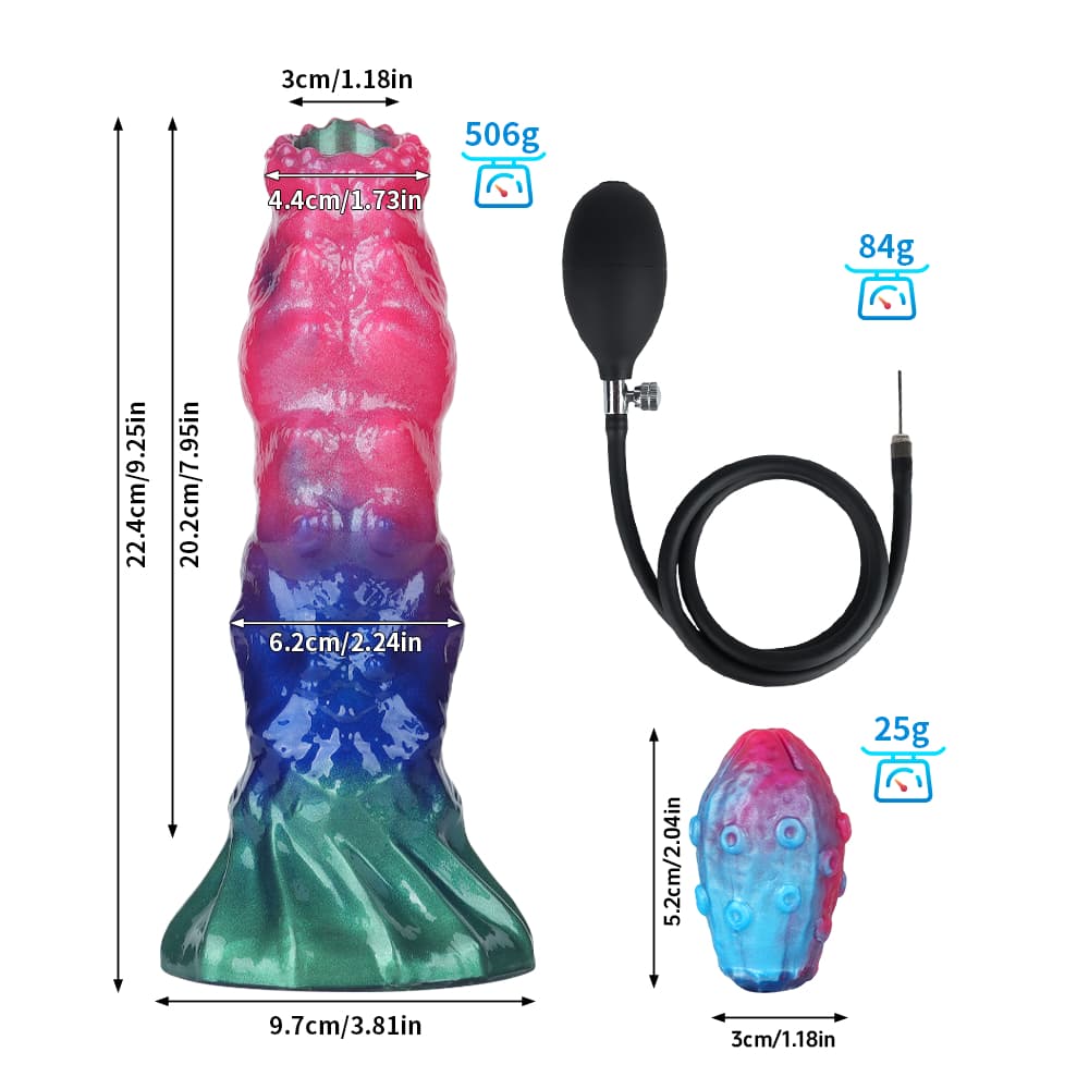 Knotdildo Clifford Inflatable Ovipositor Dildo with 4 Eggs – Silicone Toy