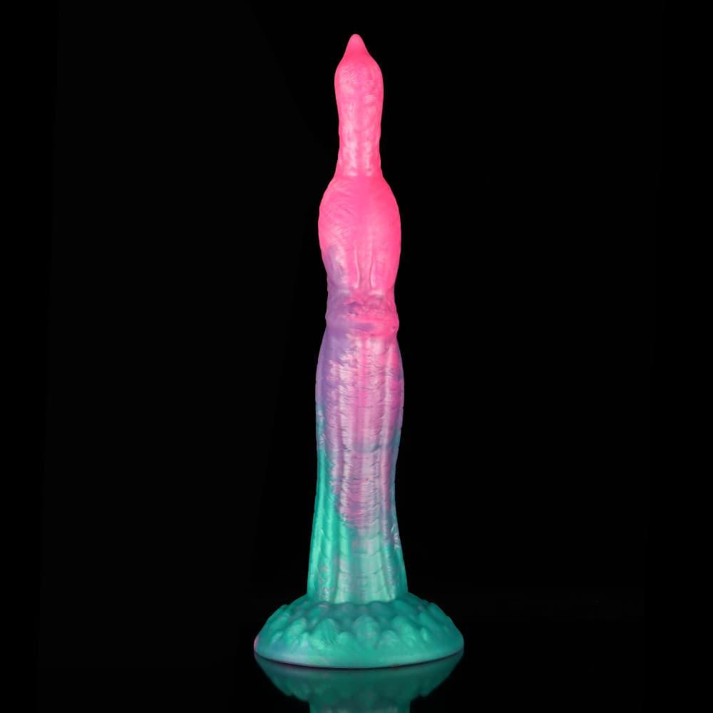 Peacock Pink Green Animal Monster Knot Dildo
