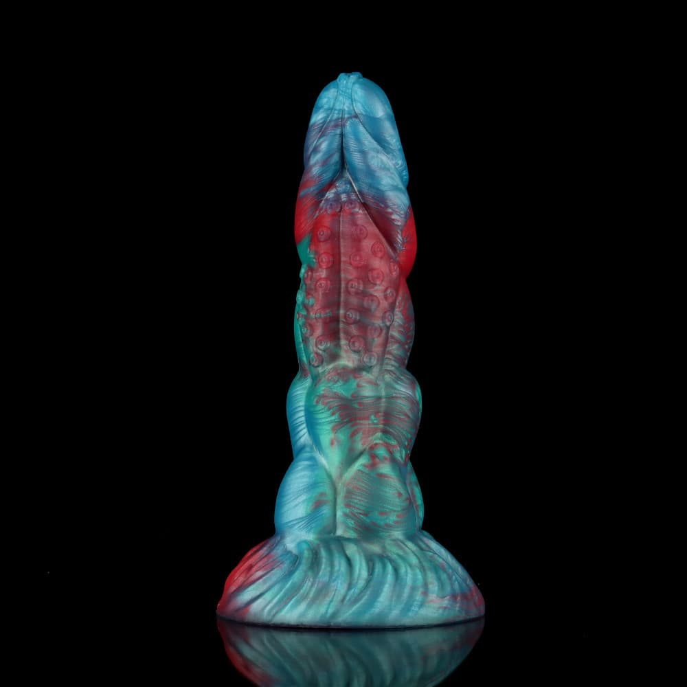 Space Bugs Gradient Blue Green Fantasy Knot Dildo