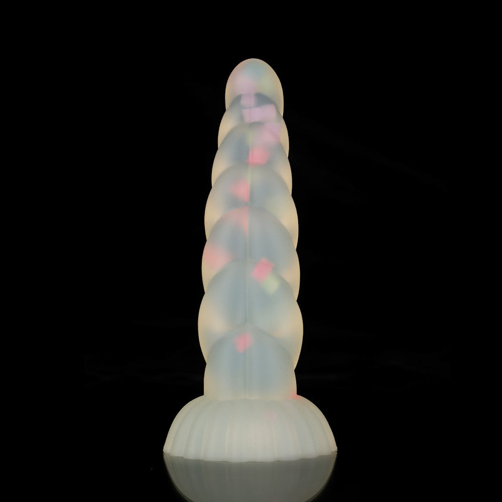 Twisted Jelly Transparent Color Dildo - Luminous Dildo