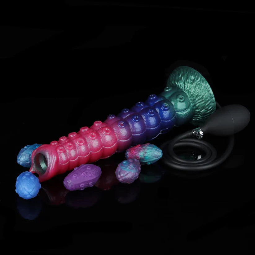 Inflatable Ovipositor Dildo – 5 Eggs Included, Expandable Fantasy Toy, Soft Realistic Feel
