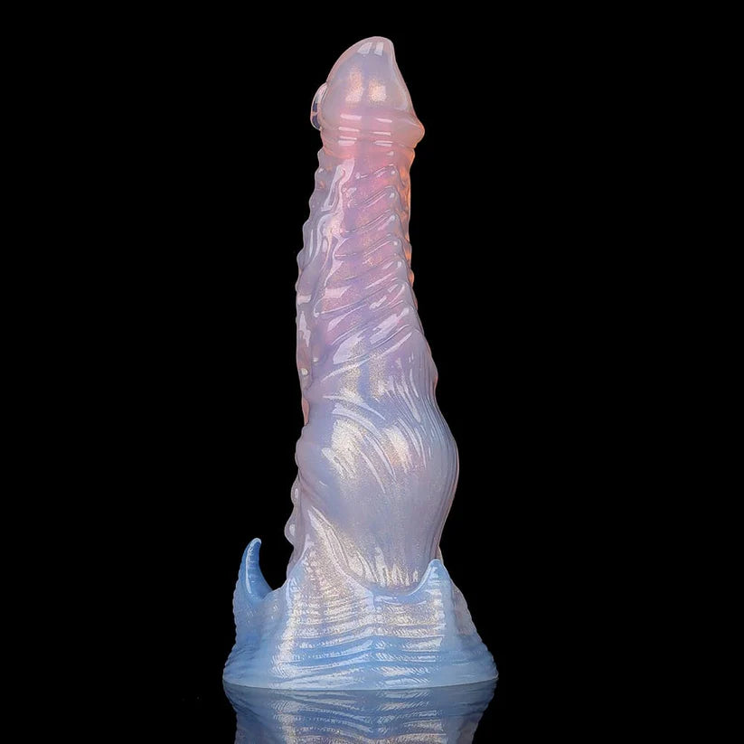 Knotdildo Ghostly Pink Purple Transparent Dildo – Ethereal Fantasy Design & Elegant Glow
