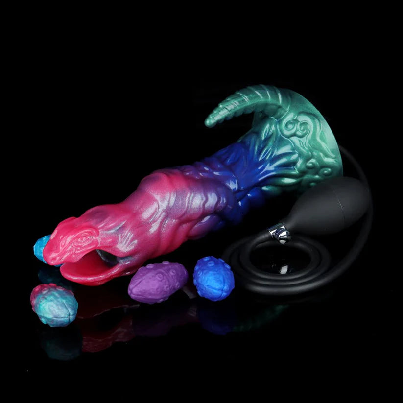 Knotdildo Dinosaur Inflatable Ovipositor Dildo – 4 Eggs for Ultimate Fantasy Play