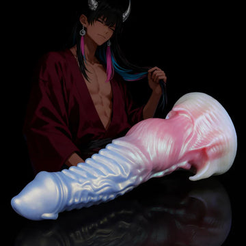 Knotdildo Ghostly Pink Fantasy Monster Dildo – Unique Textured Adult Toy