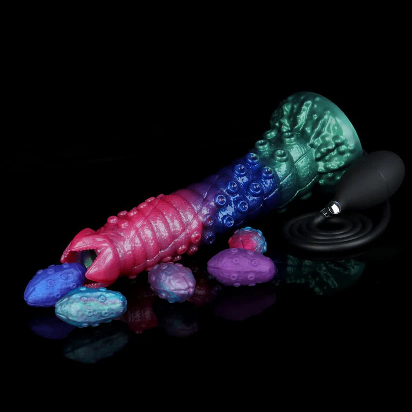 Inflatable Ovipositor Dildo – 5 Eggs Included, Expandable Fantasy Toy, Soft Realistic Feel