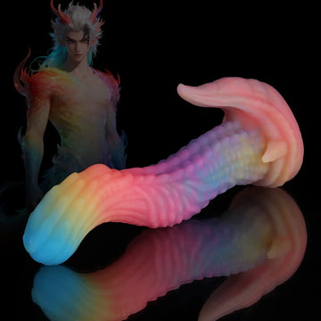 Knotdildo Dinosaur Fantasy Dildo – Blue, Yellow & Purple Adult Toy