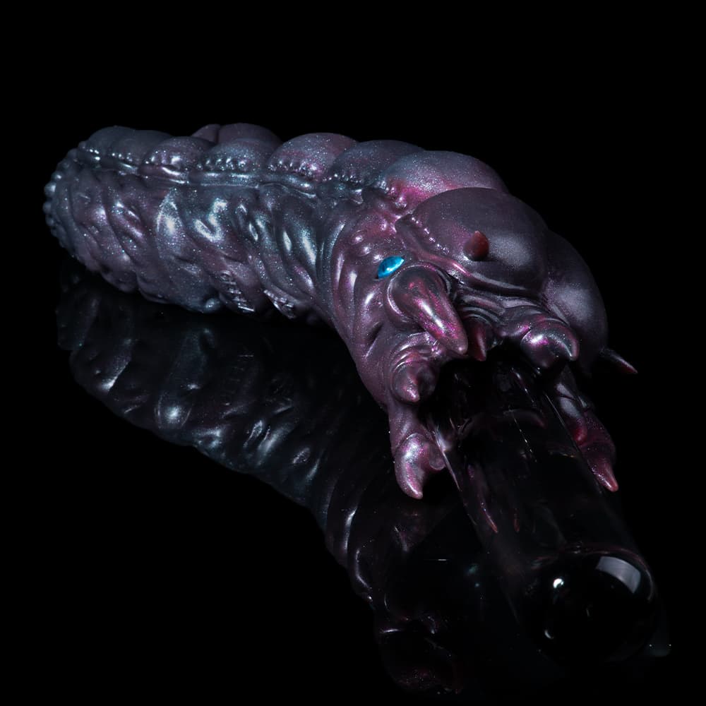 Knotdildo Dark Long Worm Male Masturbator – Realistic Soft Sleeve Toy