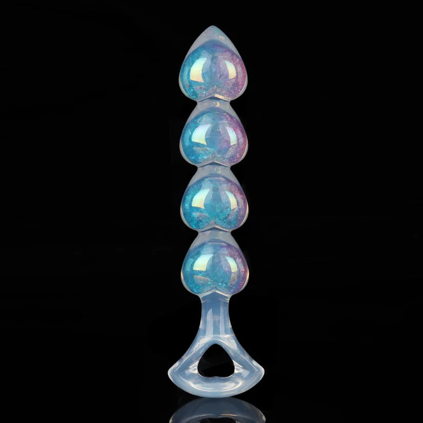 Knotdildo Crystal Silicone Plug with Heart Design – 3 Color Options