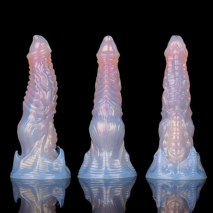 Knotdildo Ghostly Pink Purple Transparent Dildo – Ethereal Fantasy Design & Elegant Glow