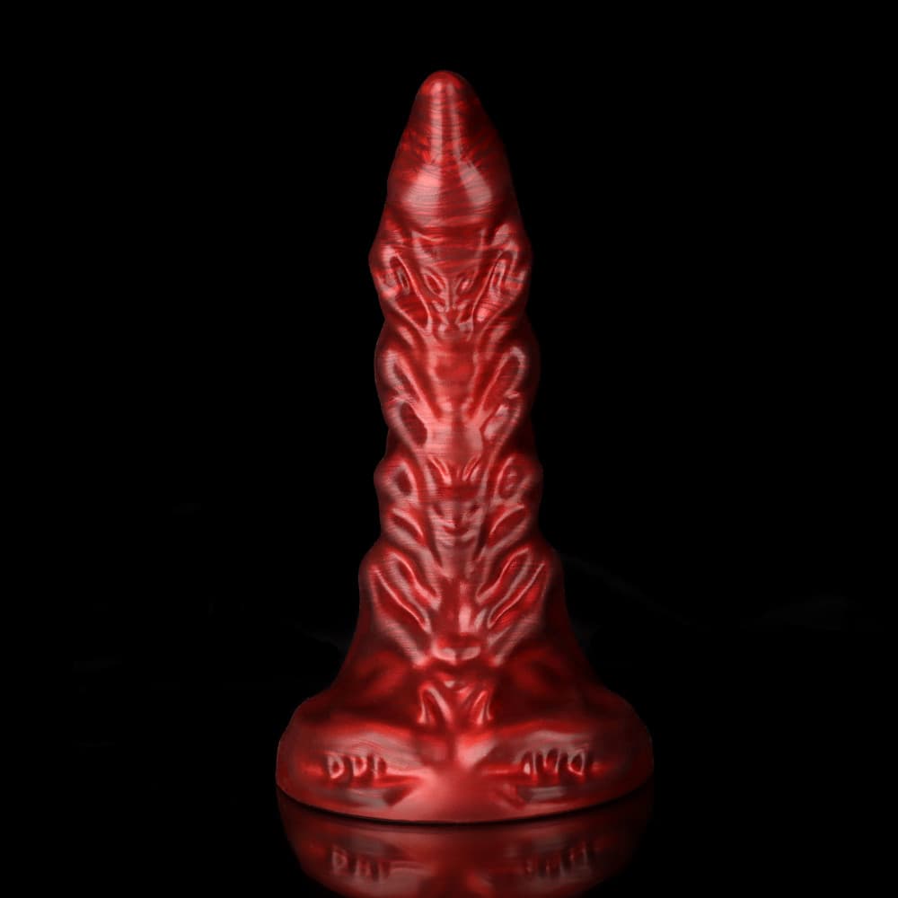 Knotdildo Scorpio Crimson Fantasy Silicone Dildo – Realistic Textured Pleasure Toy