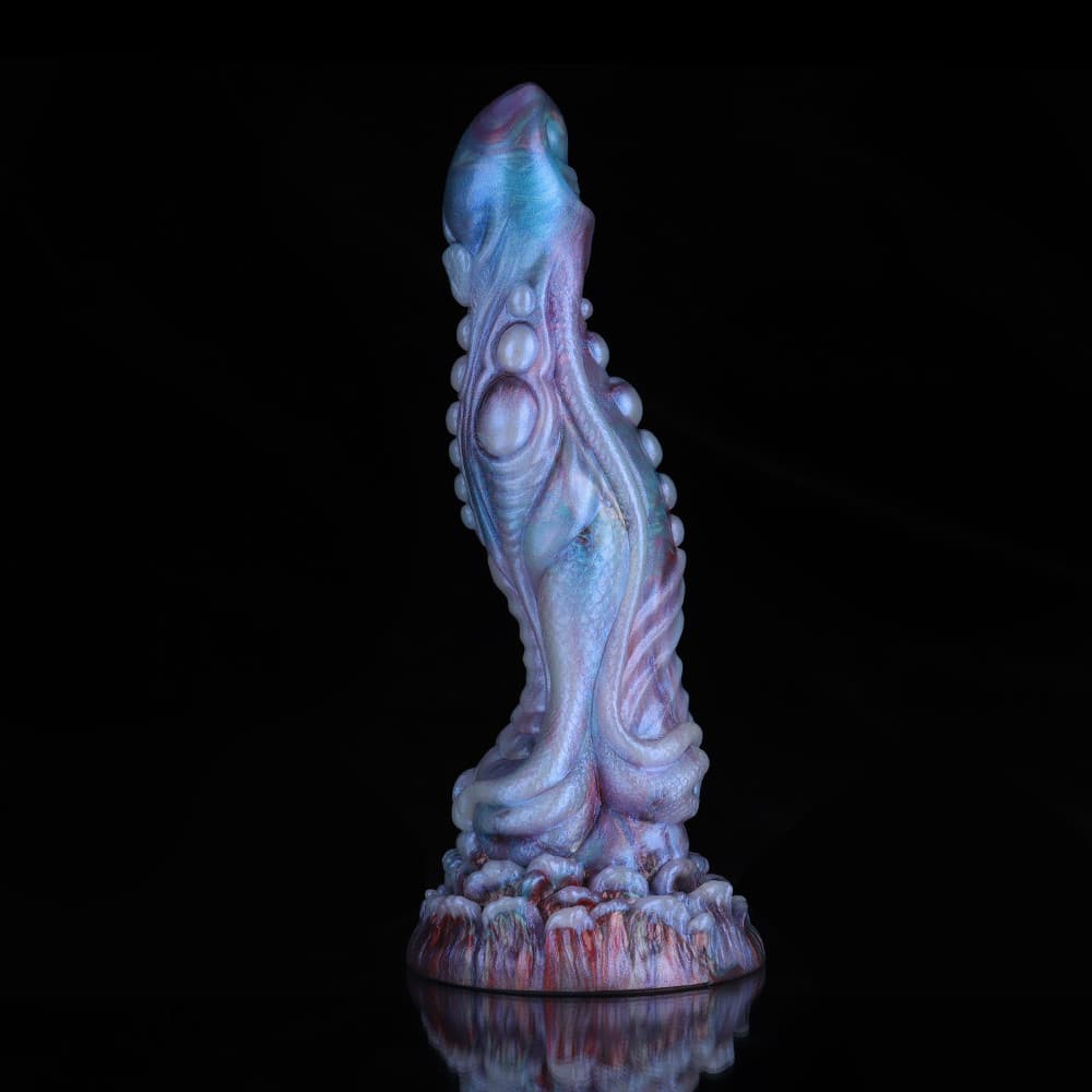 Knotdildo Yu Beauty Blue Purple Gradient Silicone Dildo – Fantasy Textured Pleasure Toy