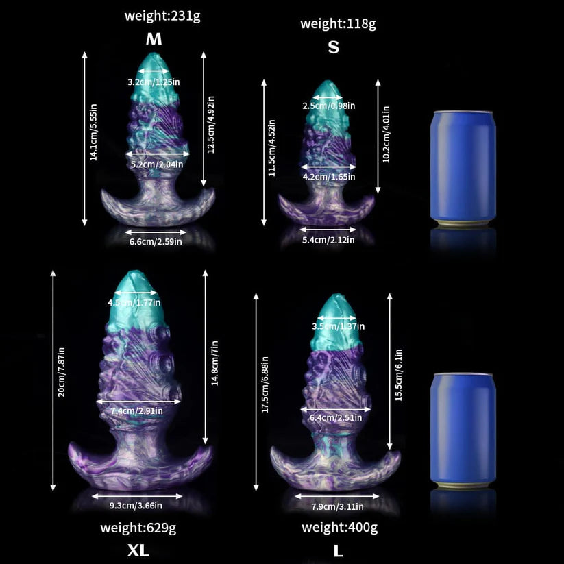 Knotdildo Starry Sky Gradient Blue Purple Butt Plugs – Premium Fantasy Toy