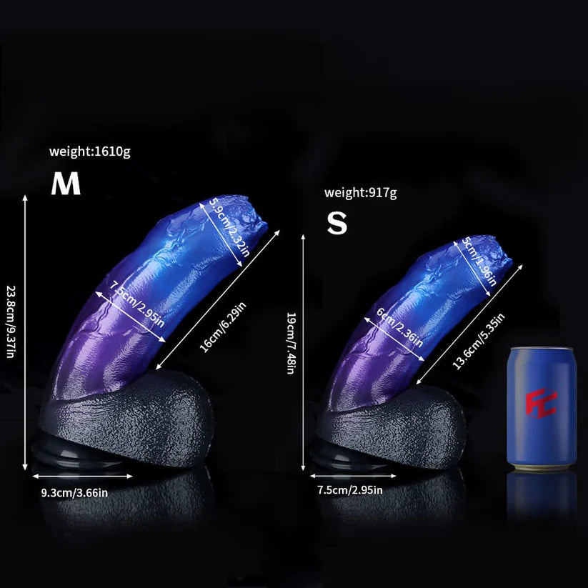 Knotdildo Naga Blue Purple Fantasy Dildo – Premium Silicone Knot Toy