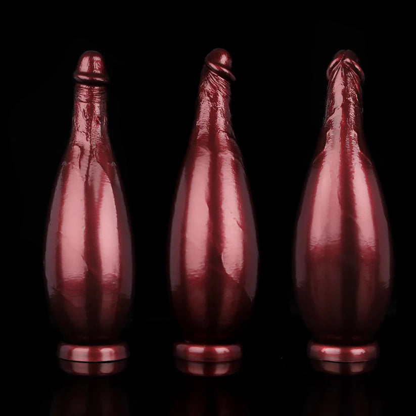 Knotdildo Burgundy Inflatable Dildo Wand – Adjustable Size Adult Toy with Soft, Realistic Feel