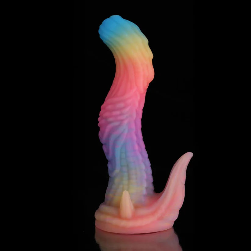 Knotdildo Dinosaur Fantasy Dildo – Blue, Yellow & Purple Adult Toy