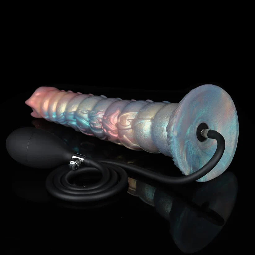 Colorful Inflatable Ovipositor Dildo – 5 Eggs Included, Expandable Fantasy Toy, Soft Realistic Feel