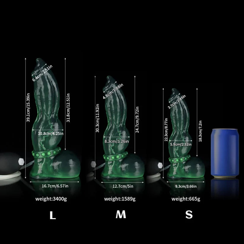 Knotdildo Venom Green Knot Dildo – Realistic Ejaculating Adult Toy