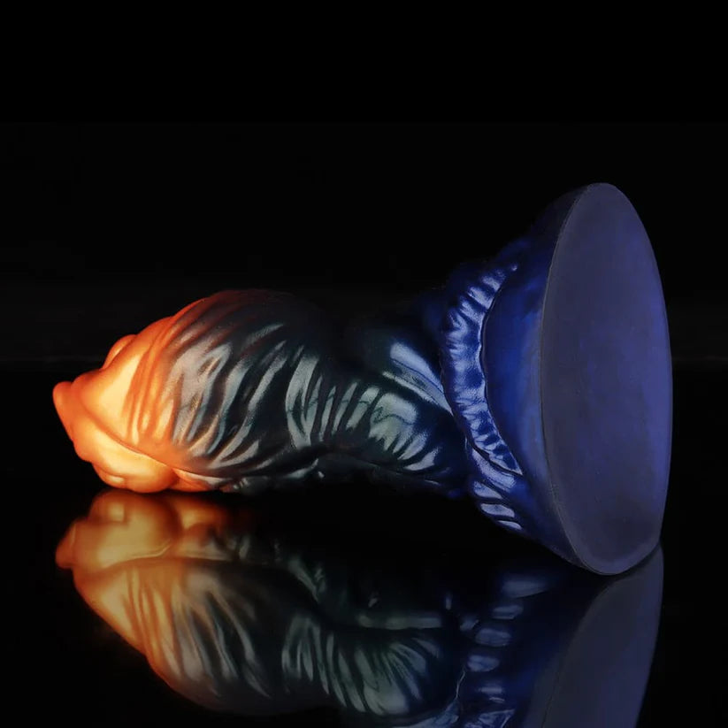 Knotdildo Hawksbill Animal Dildo – Orange Green Blue Fantasy Toy