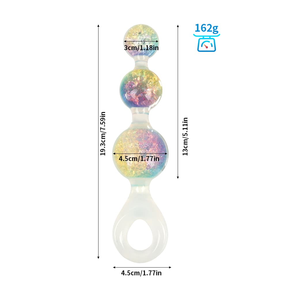 Crystal Butter Plug - 3 balls (2.5cm, 4cm, 5cm)