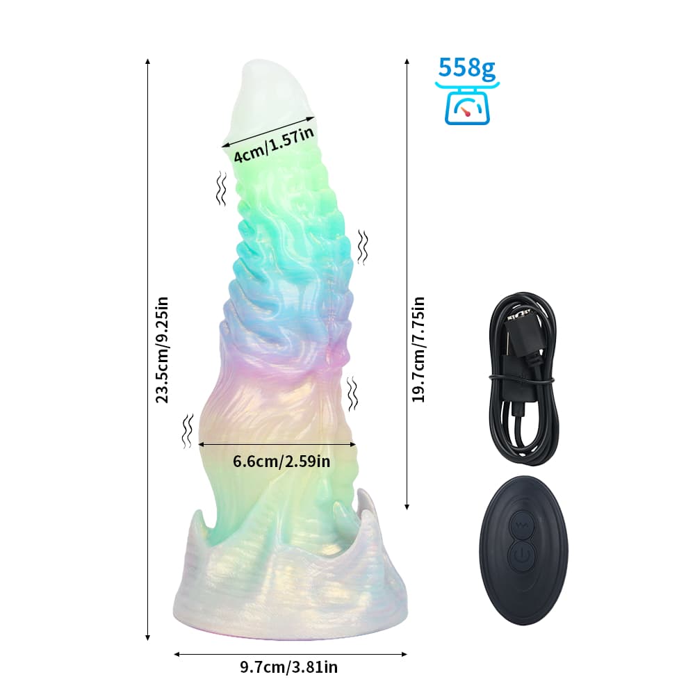 Knotdildo Ghostly Luminous Electric Vibrating Dildo – Silicone Toy