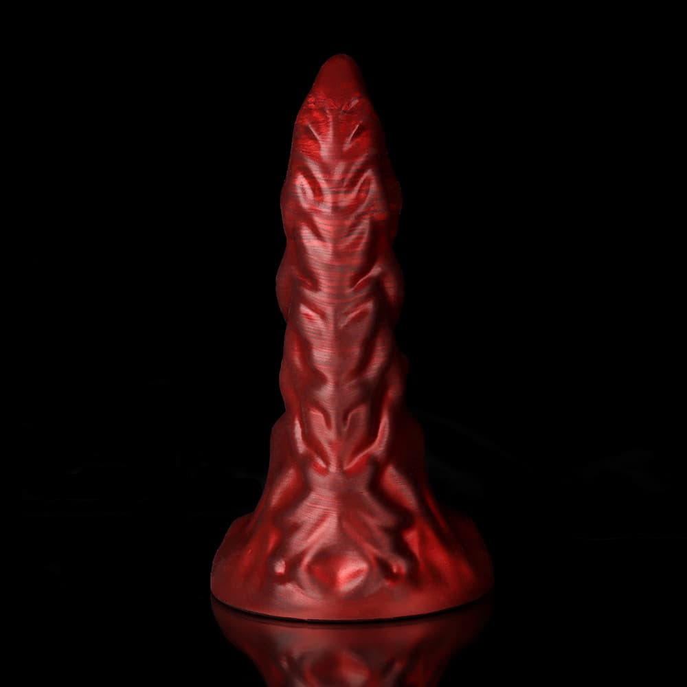 Knotdildo Scorpio Crimson Fantasy Silicone Dildo – Realistic Textured Pleasure Toy