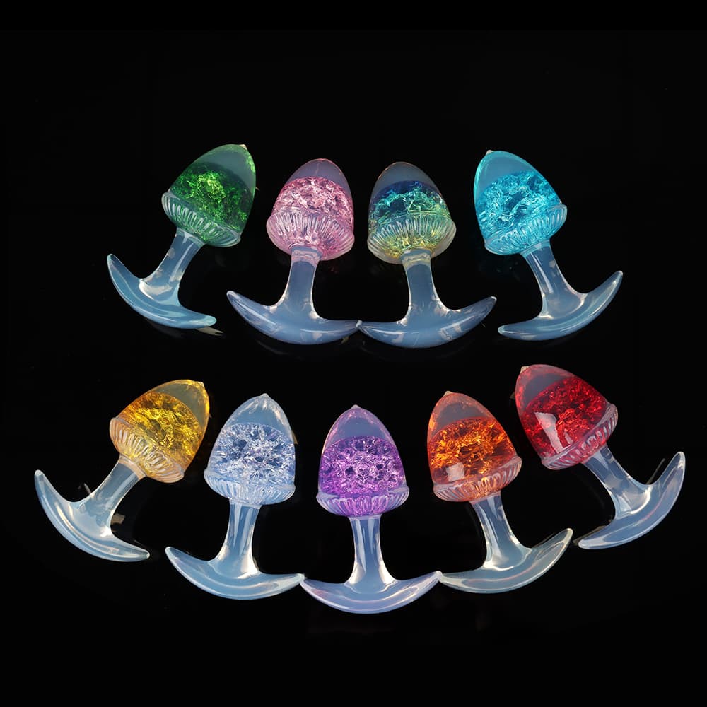 Knotdildo Chestnut Crystal Butt Plug Set – 9 Colors Silicone Plugs