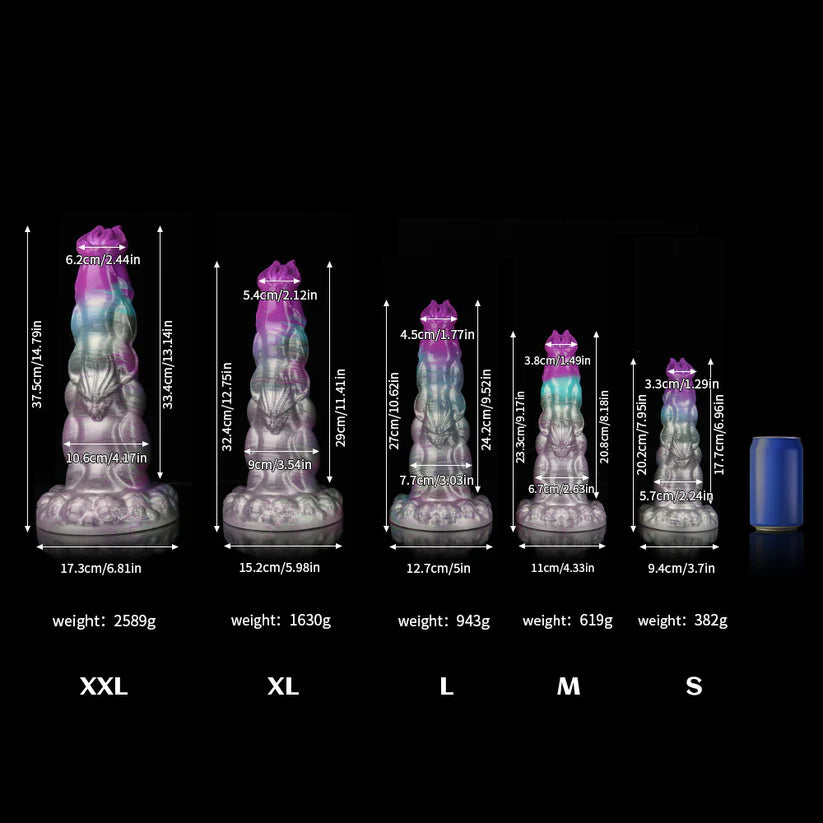 Knotdildo Sphinx Gradient Purple Dildo – Fantasy Textured Adult Silicone Toy