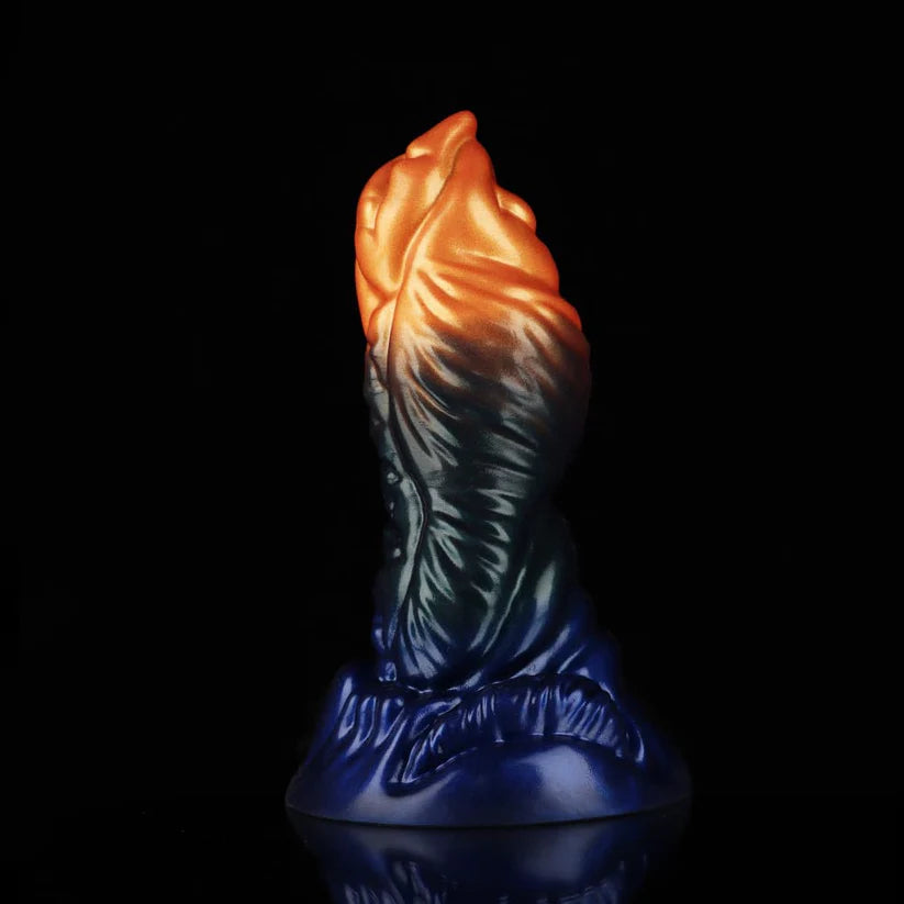 Knotdildo Hawksbill Animal Dildo – Orange Green Blue Fantasy Toy