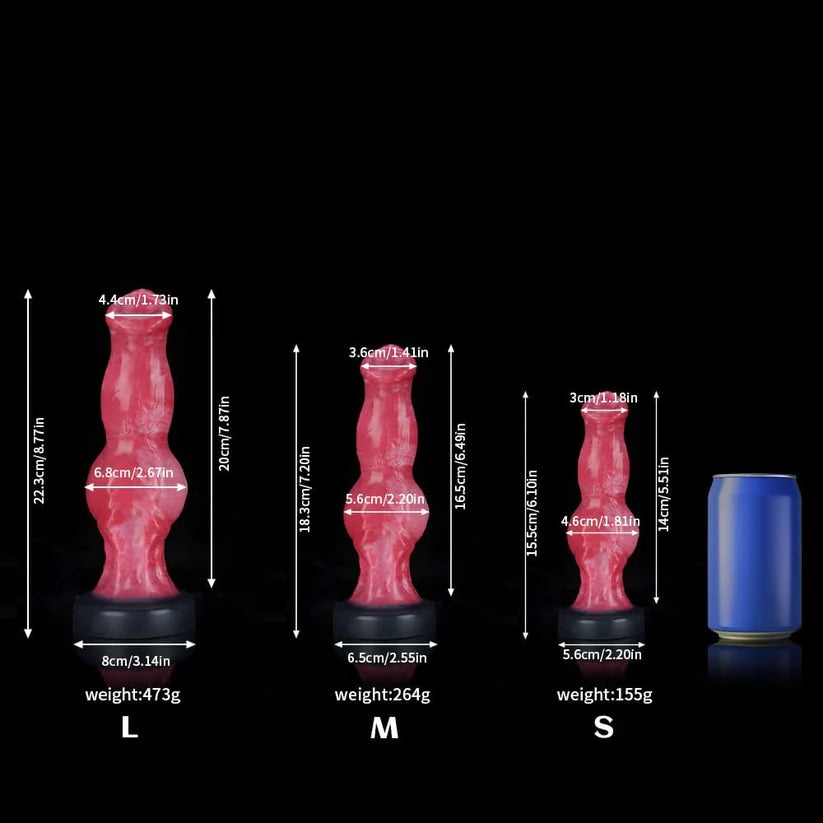 Knotdildo Skinny Dog Pink Knot Dildo – Sleek, Textured & Body-Safe Silicone Toy