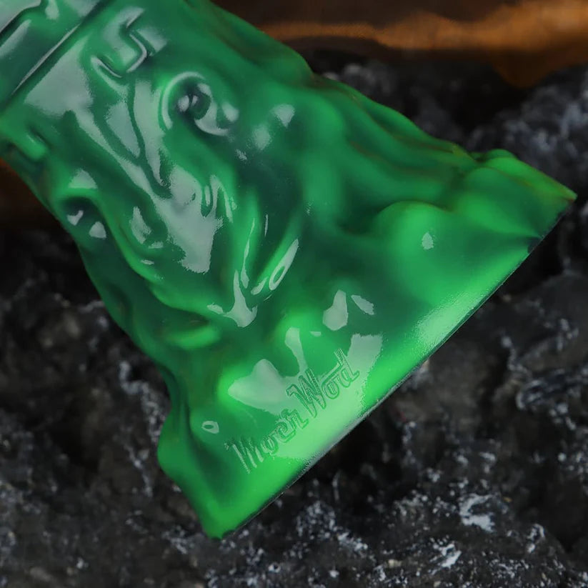 Aufblasbarer Silikon-Massagestab – Grün-Schwarzes Steinbock-Design