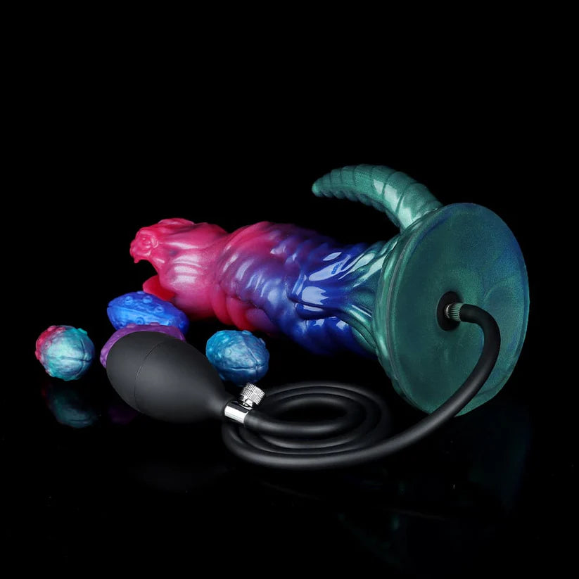 Knotdildo Dinosaur Inflatable Ovipositor Dildo – 4 Eggs for Ultimate Fantasy Play