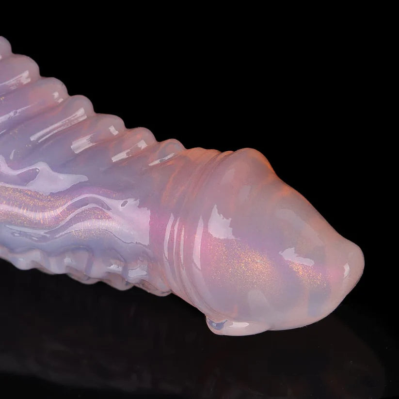 Knotdildo Ghostly Pink Purple Transparent Dildo – Ethereal Fantasy Design & Elegant Glow