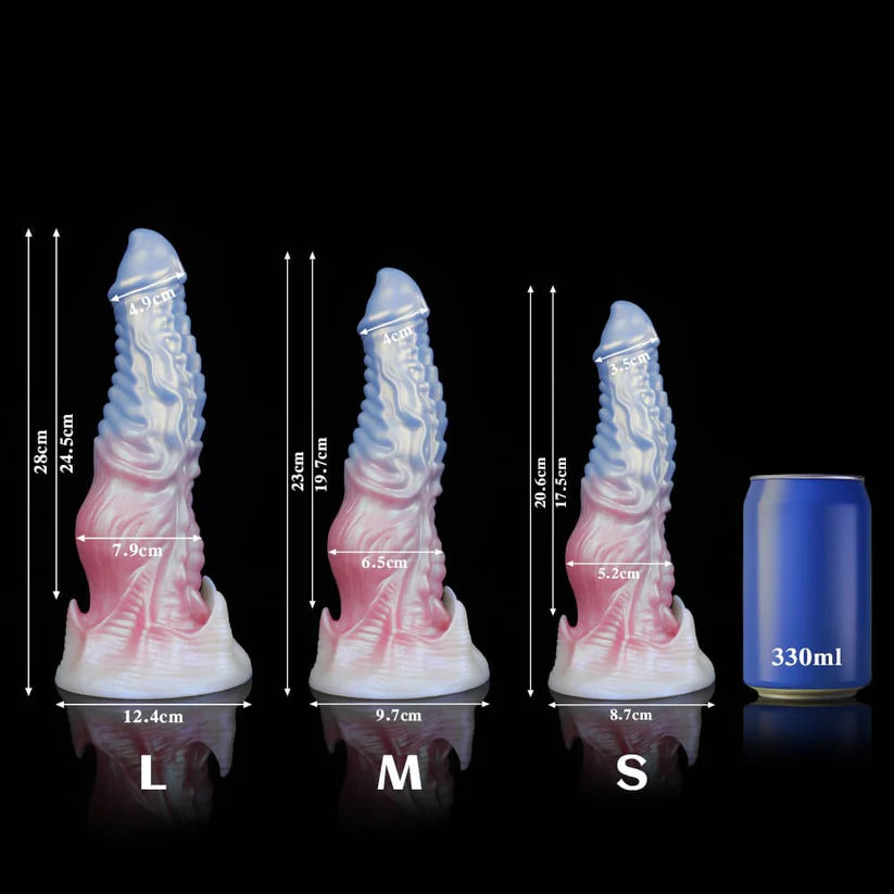 Knotdildo Ghostly Pink Fantasy Monster Dildo – Unique Textured Adult Toy