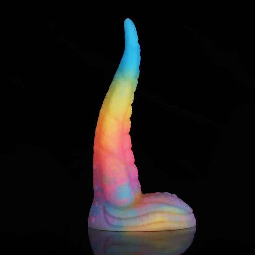 Knotdildo Octopus Tail Blue Yellow Purple Dildo – Fantasy Textured Adult Toy