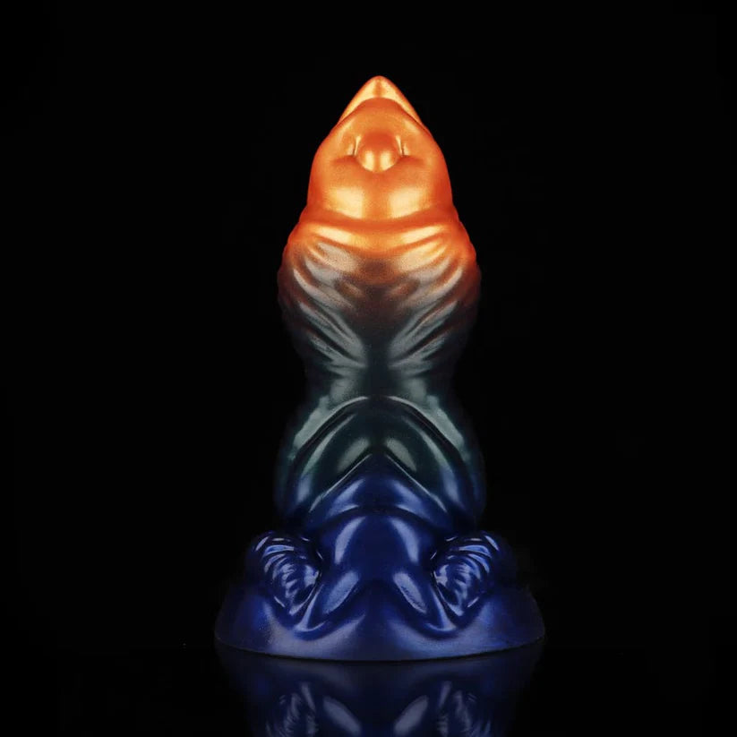 Knotdildo Hawksbill Animal Dildo – Orange Green Blue Fantasy Toy