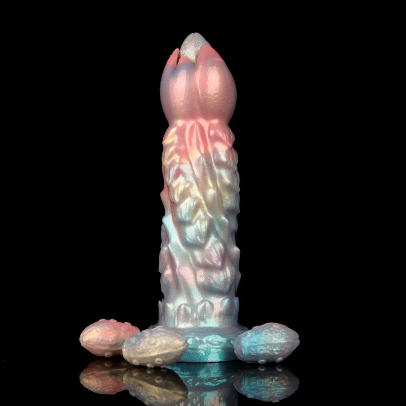 Aufblasbares Silikon-Massageset – Farbenfrohes Design mit 4 Zubehörteilen